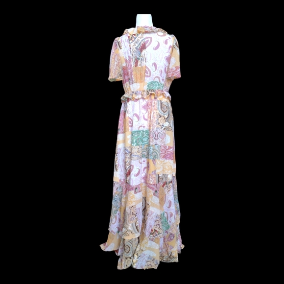 Paisley Print Chiffon Dress - Picture 6 of 11